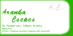 aranka csepes business card